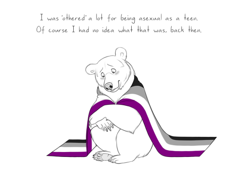 bearlyfunctioning: Comic #261: - Growing up Ace - Website links: here!   Being pride month I wanted 