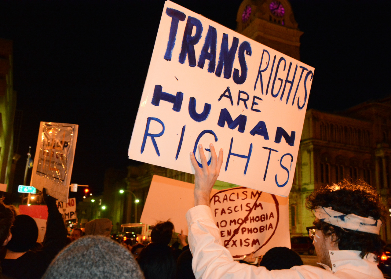 artwillsetyoufree:  Photographed the Anti-Trump Protest in Louisville, Kentucky tonight