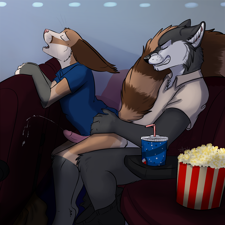 best-yiff-blog:  When the movie is boring [unknown artist?]. Follow Best Yiff Blog