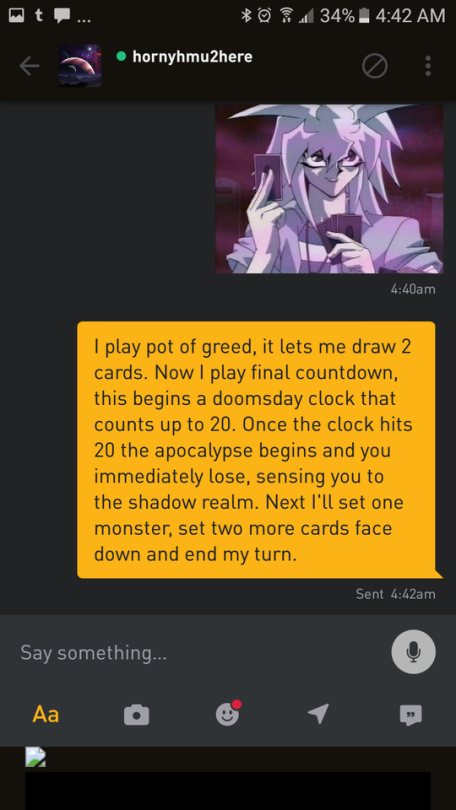bestduelistofthemall: bestduelistofthemall:   bestduelistofthemall:   bestduelistofthemall:   bestduelistofthemall:   This should be fun     Censored to remain age appropriate   Update:   Another update:      Aleays knew something was up with Shada  