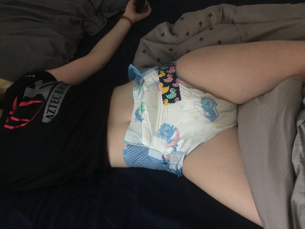 babytabbycat:  Waking up on different day but same story, one super soaked diaper🙈🙈🙈