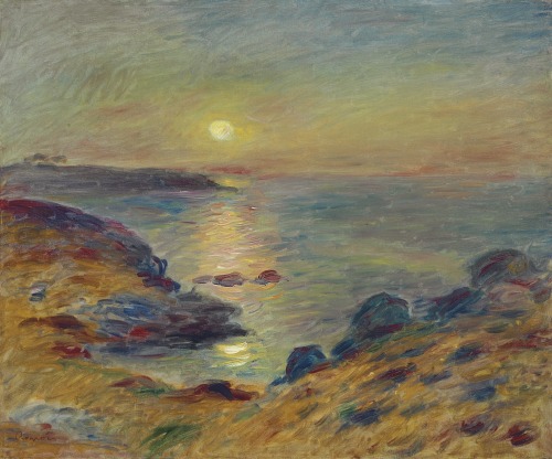 Painting of the Day | 05.30.2016Sunset in Douarnenez by Pierre Auguste-Renoir (1883)