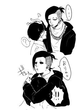 narukee:  Uta-san when he tries to pet Kaneki (ღ˘⌣˘ღ) ||©輝吉　咀嚼ぅぅ 