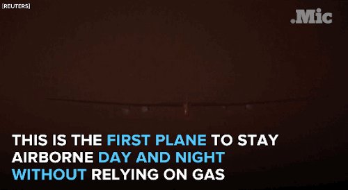 micdotcom:the-future-now:Just incredible. Follow @the-future-nowUpdate: The Solar Impulse 2 finished