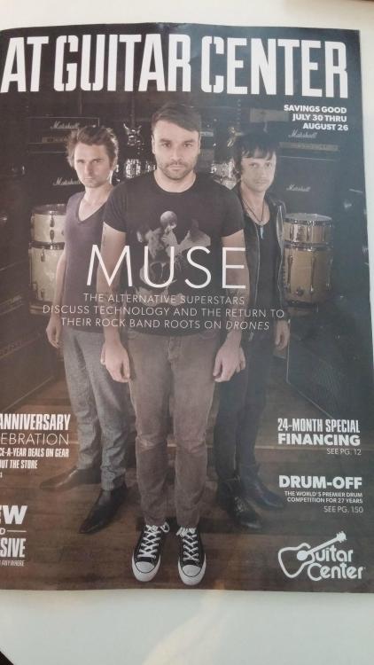musenewses:Muse - At: Guitar Center Magazine via reddit
