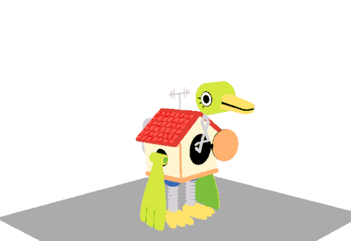 started making myself an original ducken-esque avatar for vrchat, gonna have them turn into House Mo