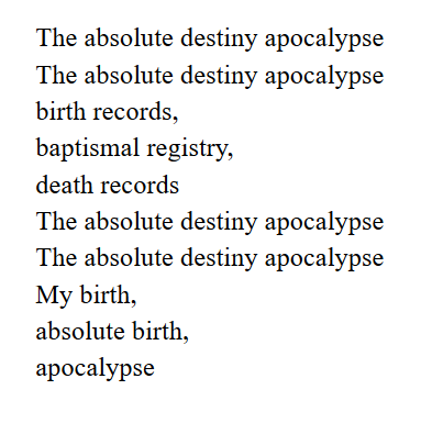 carson’s antigonick (tr. sophocles), ja seazer’s absolute destiny apocalypse (tr. allegoriest). hmmm