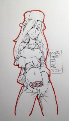 Ninsegado91:  Pinupsushi:  Bonus Inktober Image Day 6 - Hidden (Actually Did This