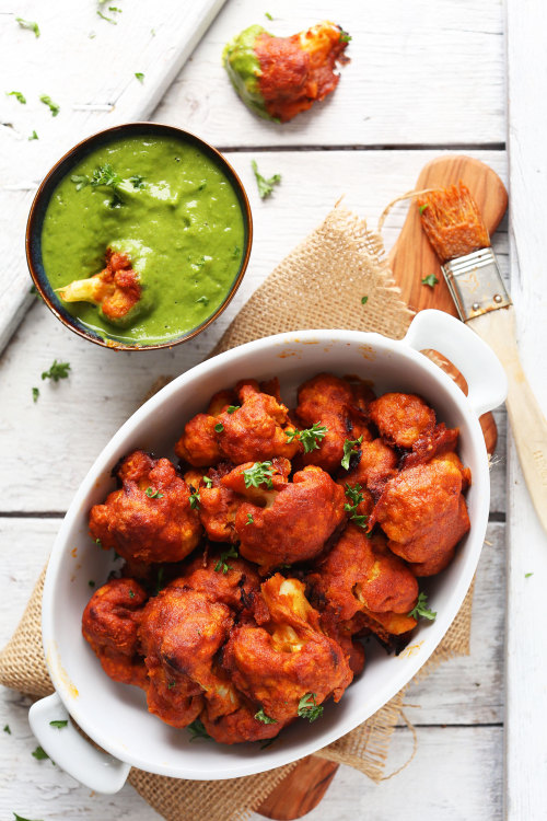 Porn Pics veggiecomfort:  Spicy Red Curry Cauliflower “Wings”