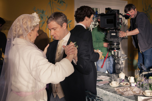 nixxie-fic:BBC Sherlock ‘The Sign of Three’ - Super-High-Quality Production Stills - The wedding spe