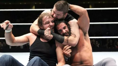 wrestlingoutofcontext:Group Friendship Hug!