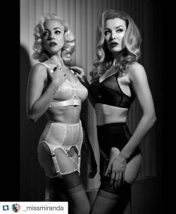 pinuppost:  #Pinuppost @_missmiranda ・・・ In love with this new image from @richard_marz_photography - with my burlesque bff the wonderous @missashleyhayward wearing beautiful @secretsinlace 😍 #retro #pinup #filmnoir #femmefatale #vintagestyle