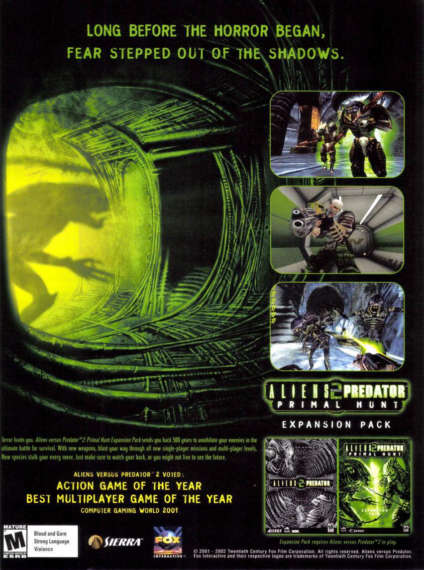 Classic Reviews ~ Aliens versus Predator 2 – Primal Hunt – Armchair Dragoons