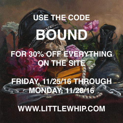 Final day of our only sale of the year - 30% off our entire webstore with the code BOUND. Sale ends 