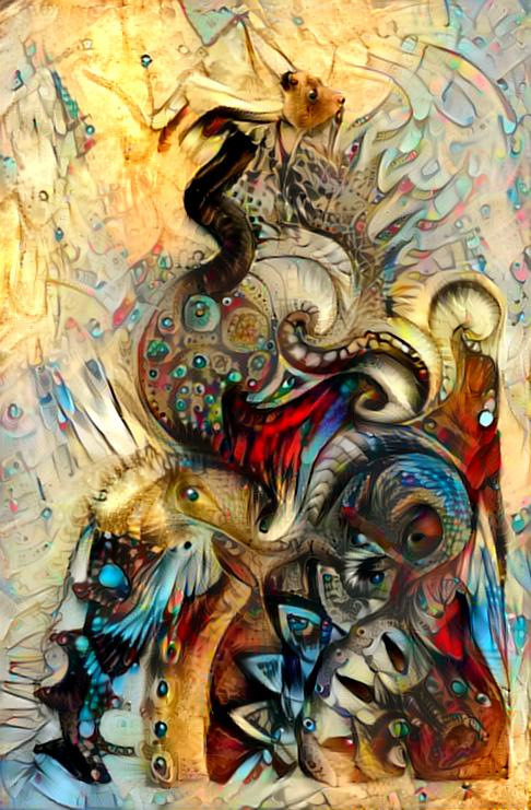 c6h14nightmares: Chaos Ink on paper, processed by Deep Dream. Kai 2017