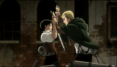 reiner–braun:  Screencaps from the OVA Edit: Added two more pics of Levi, Isabel and Farlan 