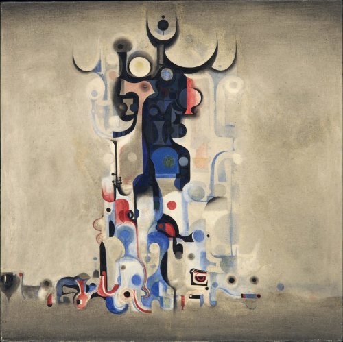 ‪#‎AfricanModernism‬ | ‪#‎SudaneseArt‬:IBRAHIM EL-SALAHI, “VISION OF THE TOMB”, 1965.“El