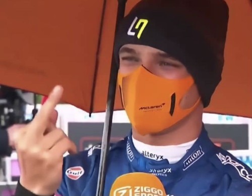 Lando Norris And Middle Finger