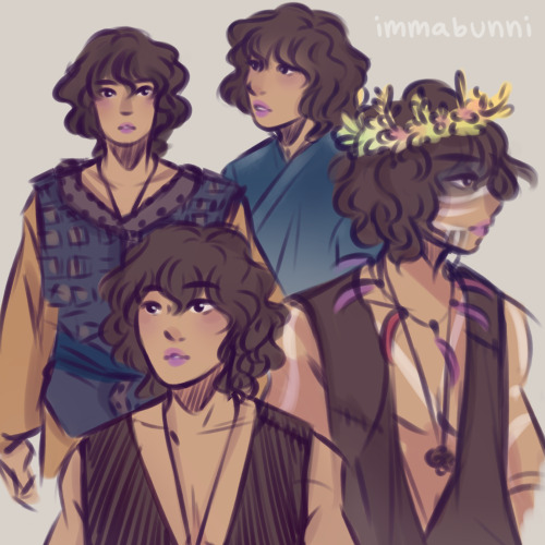 Some sketches of Eunseom from Arthdal Chronicles. I recently found this show and I LOVE