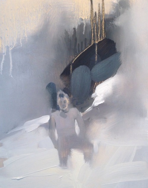 Rebecca CampbellUntitled (Dad in snow), 2014Oil on board