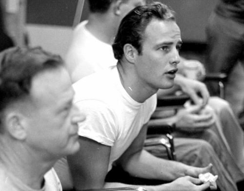 thelittlefreakazoidthatcould: Marlon Brando photographed by Edward Clark, on the set of The Men, 194