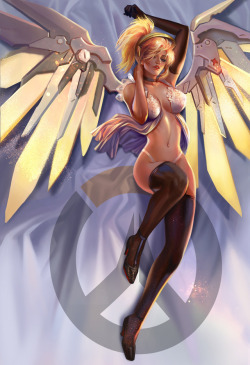 overbutts:  overwatch mercy pillow by jiuge