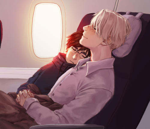 aurigaearts:✈️This piece will be most likely part of my victuuri zine I’m making right now, stay tun