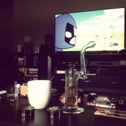 alxpassingby:  Cartoons, coffee, weed, and