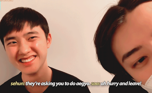 the cutest people ever ♡ kyungsoo & sehun vlive (200126)