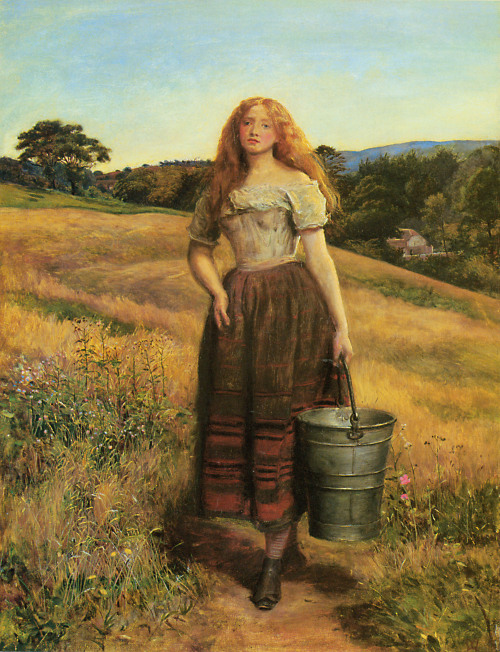 historicalcorsets:The Farmer’s Daughter by John Everet Millais (1829-1896).