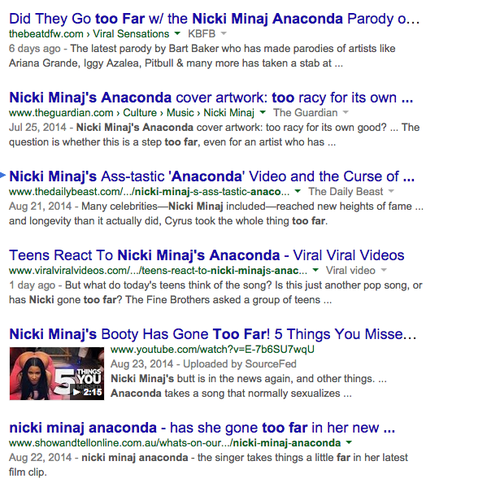 beremylovechild:  When Nicki Minaj came out with Anaconda the media was like  But now that J.lo & Iggy  have came out with the equally explicit “Booty “they’re like                      
