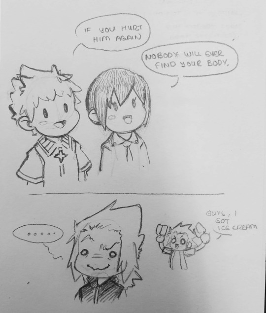fireflysummers: Today in: Isa is bullied horribly for his crimes by a couple of sassy lost children.  (He deserves it and he knows it)  