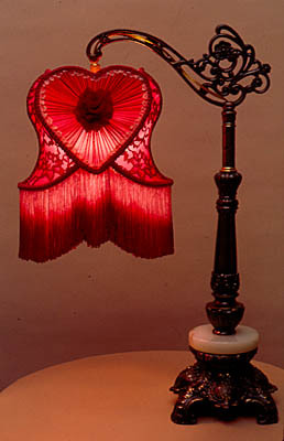 Lighting and lamps are an unusual and highly effective way to enhance heart energy in a home. I love the True Love Lamp, pictured above. This is one elegant and sexy lamp.