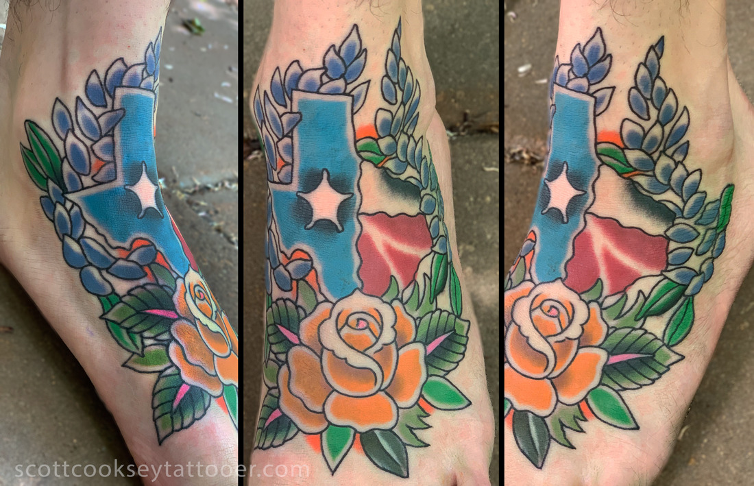 A Texas flag for a buddy of mine kylegiffen tattoo tat  Flickr