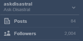 askdisastral:  2000 followers. Awesome. Its very heart-warming to know a hobby that