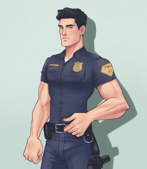 toja-art: @wehiddendesires came up with this police au for West and the others and I’m OBSESSE