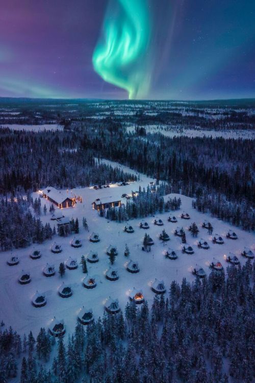 j-k-i-ng:  “The Aurora Cabins” by | Gregory KomNorthern Lights Village Levi, Sirkka, Finland