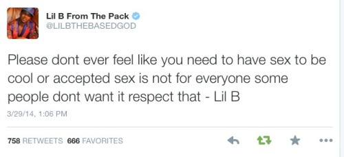 semicolonoscopy:  Protect Lil B at all costs 