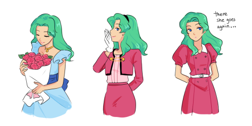 cluelessjellyfish: Some of the outfits that Michiru wore in the anime (excluding Crystal). - Reason: