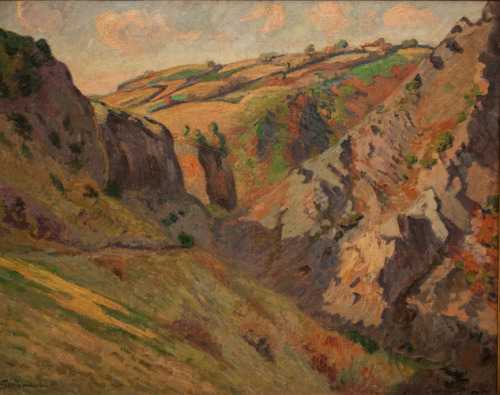 Caves Prunal near Pontgibaud (Auvergne), Armand GuillauminMedium: oil,canvas