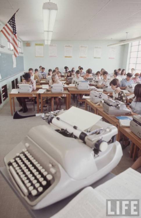 60s typing class(Arthur Schatz. 1969)