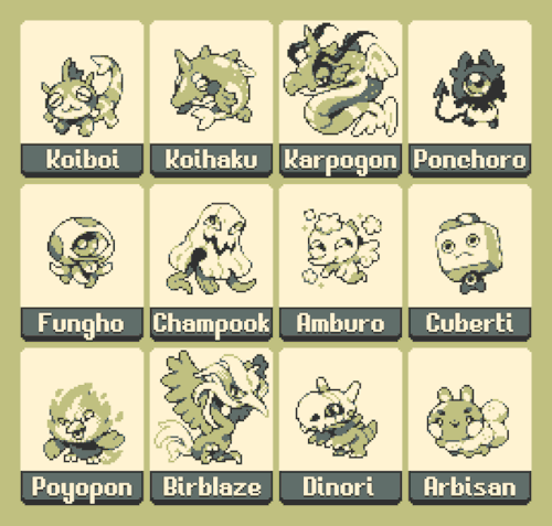 Some pixel monsters from July! I’ve been drawing more of them and recently designing a pdf manual wi