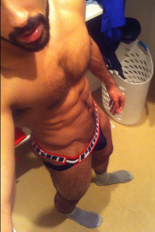 bmcraigjohnston:  Maiden voyage for this jock, it feels well made but there isn’t much material so I felt like I was going commando at work and in the gym. Threw in a close up of my newly developing butt- one word SQUATS!