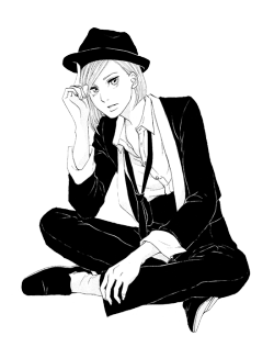 naruses:  Transparent Kuranosuke tipping his fedora at you!   〜(￣▽￣〜)  Feel free to use, credit would be nice! Capped from this page.