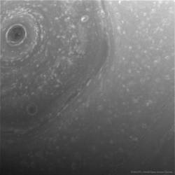 Over Saturn’s Turbulent North Pole