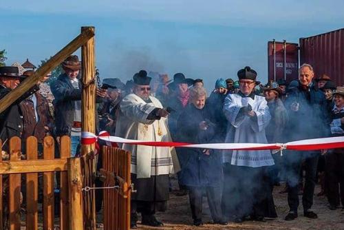 Polish priests opening a “western-style” shooting range in Stare Chrząstowo, Łódzkie cou