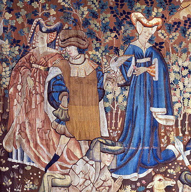 Deer Hunt’, woven wool tapestry, Netherlands, possibly Arras, 1440-50; Part of the Devonshire 