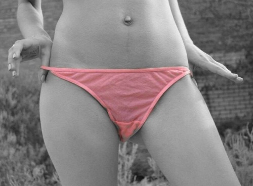 fancycolorart: Pink panties tease