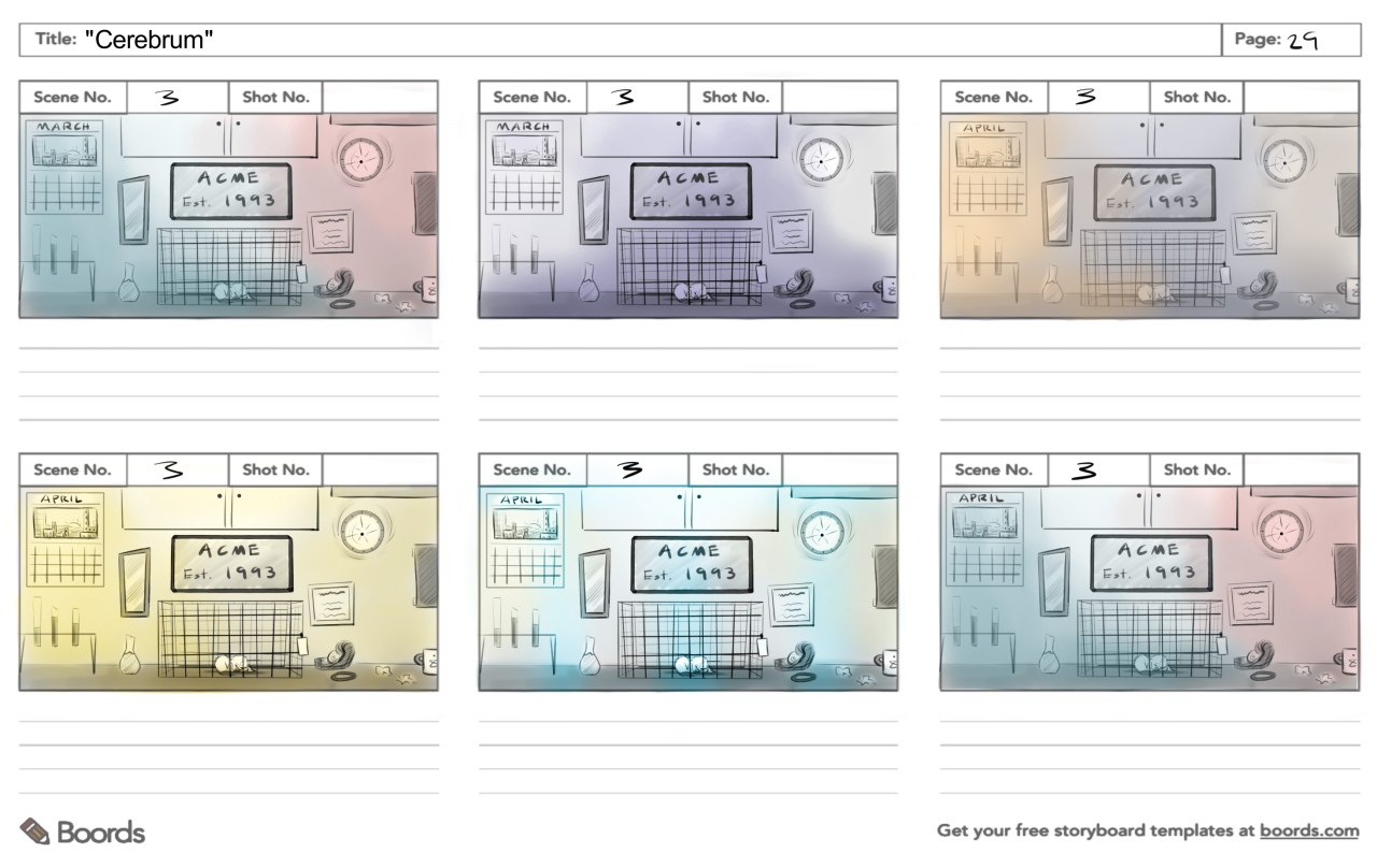 Storyboard update. Several pages added.