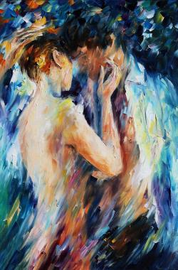 sweetlysinfulsub:  afremov-art:  “Kiss Of Passion” by Leonid Afremov Buy it now - http://bit.ly/kiss_of_passion_BUY_NOW  ❤️ 